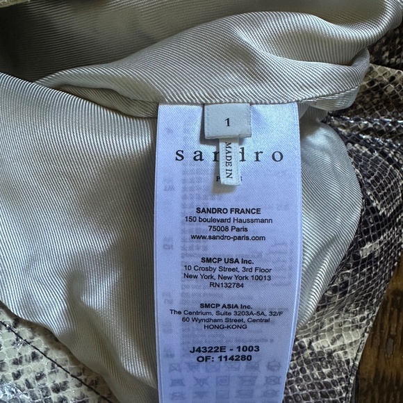 Sandro Kimberlay leather snakeskin miniskirt - Picture 5 of 7